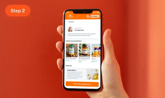 Based on your condition, suitable medications and supplements will be recommended. You may also need to complete an at-home blood test or body analyse for weight management.